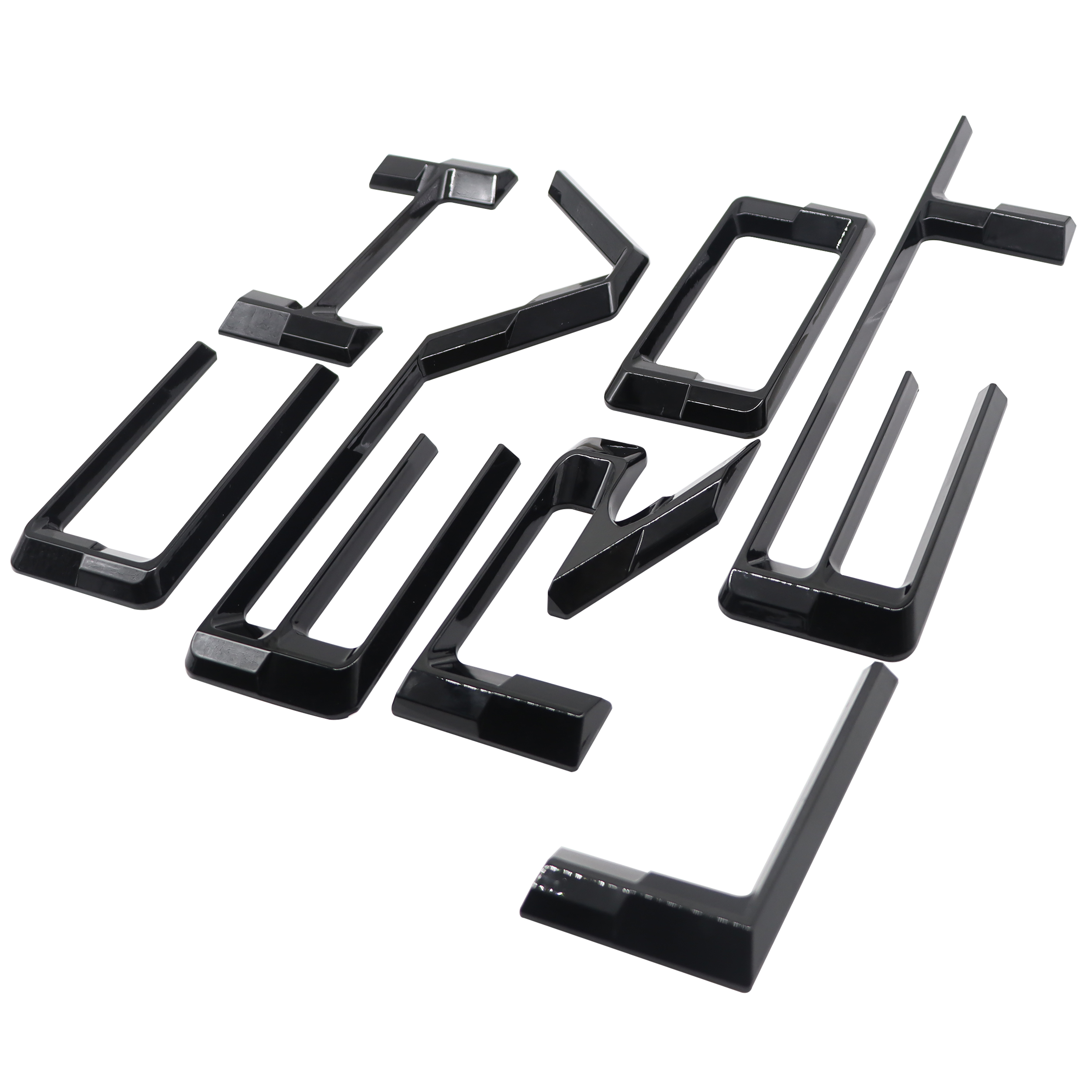 2019-2026 Silverado 1500 2500/3500HD ABS Plastic Tailgate Insert Letter Gloss Black Chevrolet