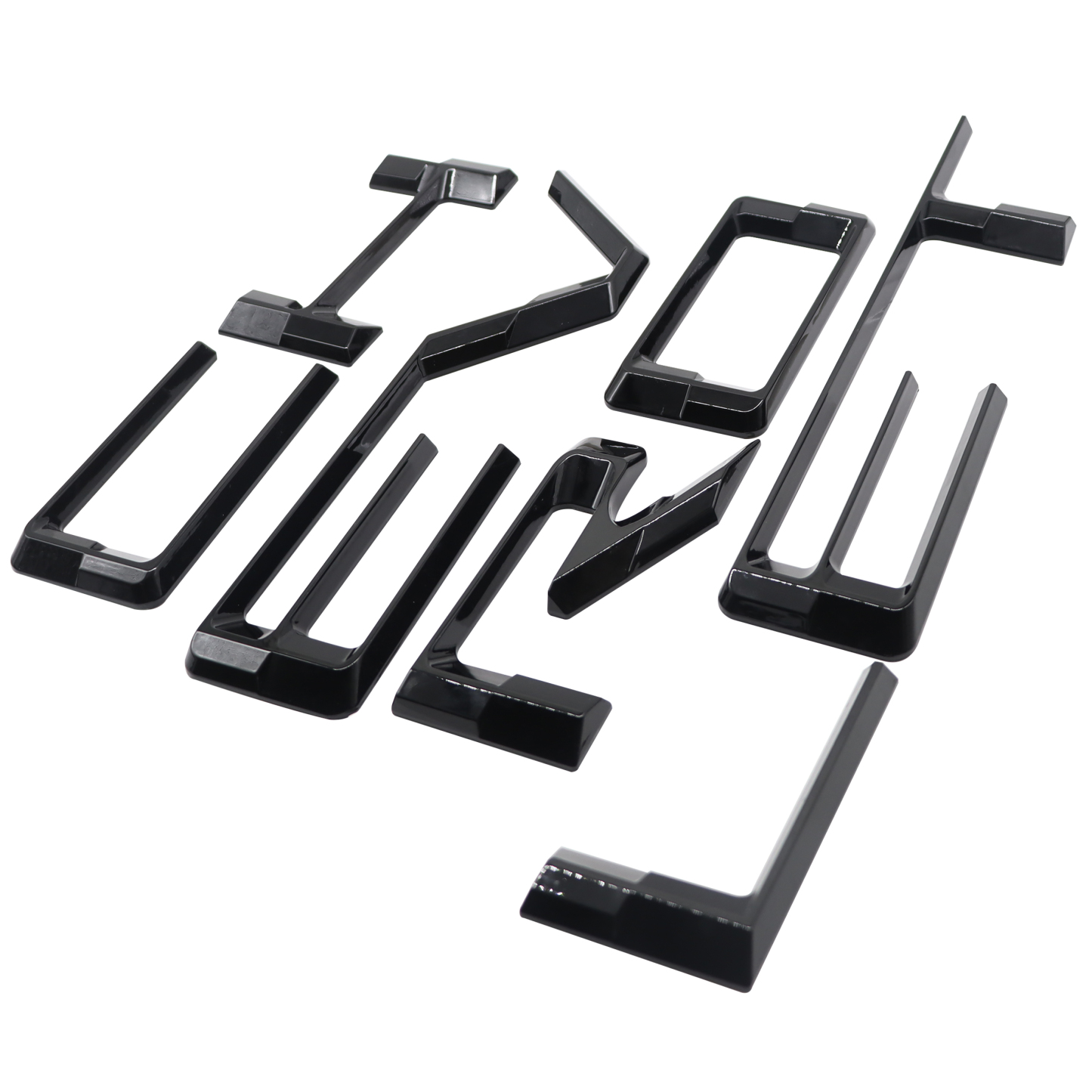 2019-2026 Silverado 1500 2500/3500HD ABS Plastic Tailgate Insert Letter Gloss Black Chevrolet