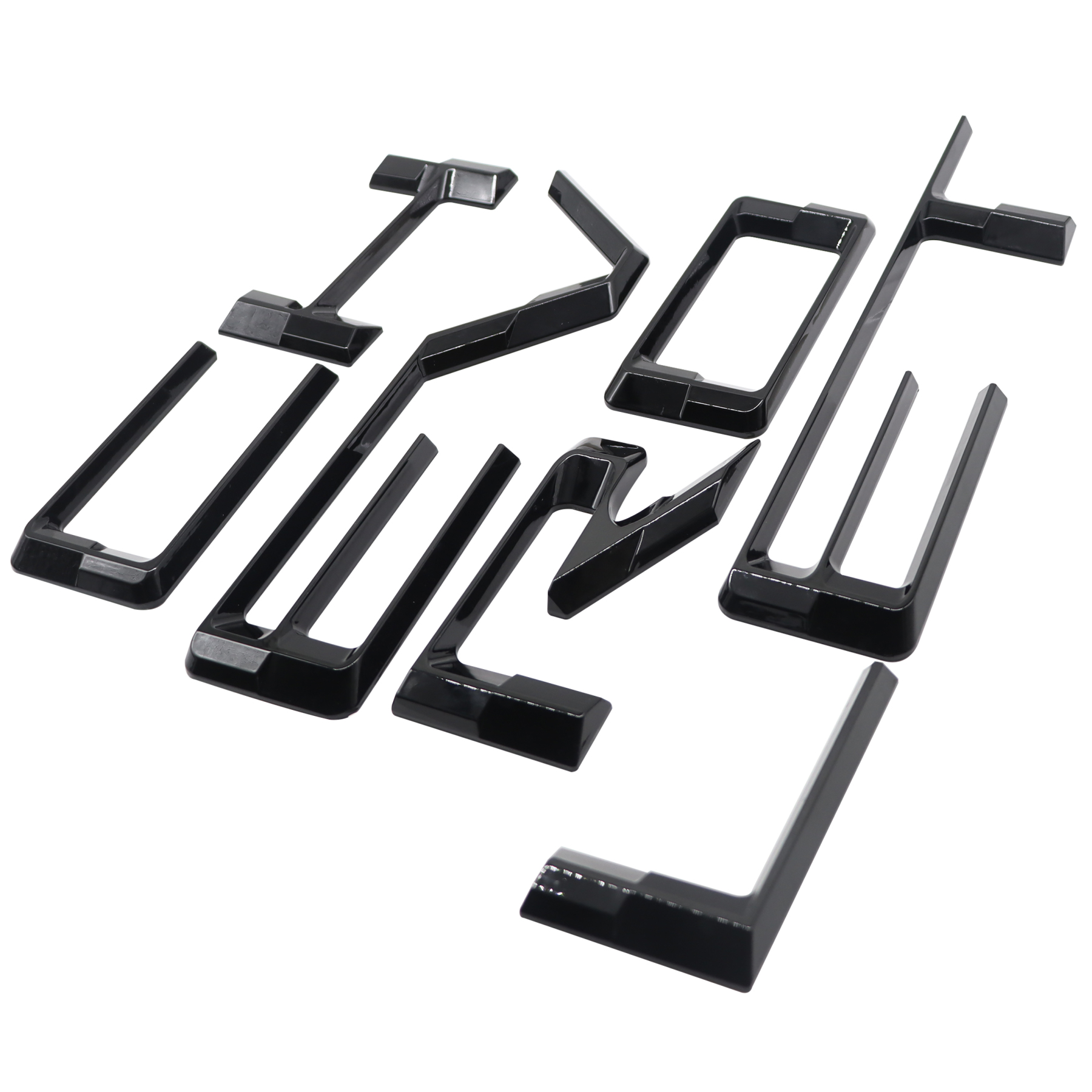 2019-2026 Silverado 1500 2500/3500HD ABS Plastic Tailgate Insert Letter Gloss Black Chevrolet