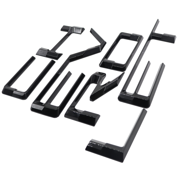 2019-2026 Silverado 1500 2500/3500HD ABS Plastic Tailgate Insert Letter Gloss Black Chevrolet