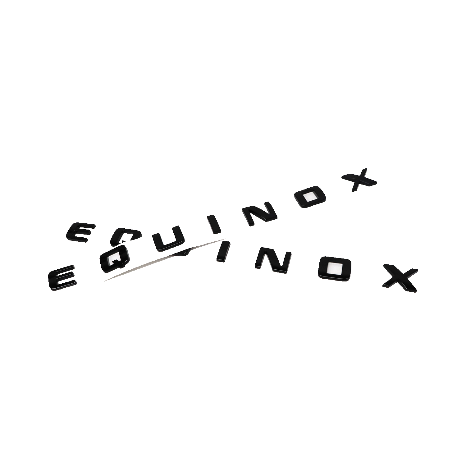 2PCS Equinox Plastic Front Left Right Door Letters Gloss Black Chevrolet 84569055 84121293