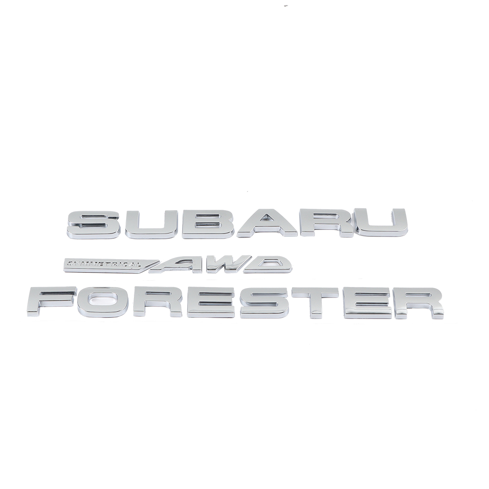 Forester Plastic Door Liftgate Trunk Letters Gloss Chrome Subaru 