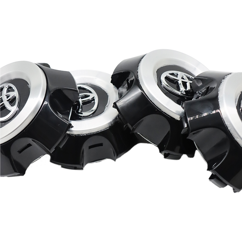 4Pcs 2014-2023 4Runner 2014 FJ Cruiser ABS Plastic Wheel Center Cap 4260B-35100 Black Silver Toyota
