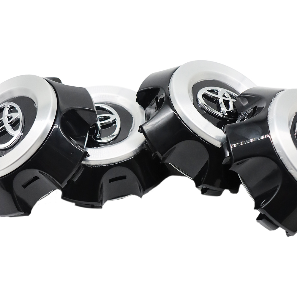 4Pcs 2014-2023 4Runner 2014 FJ Cruiser ABS Plastic Wheel Center Cap 4260B-35100 Black Silver Toyota