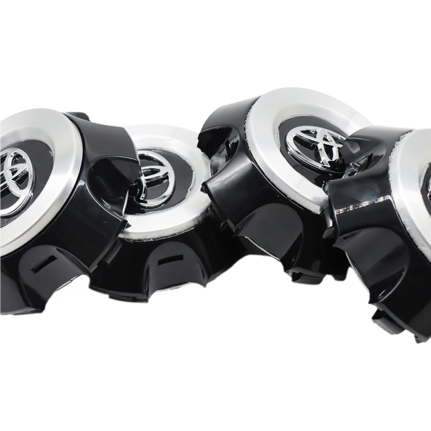 4Pcs 2014-2023 4Runner 2014 FJ Cruiser ABS Plastic Wheel Center Cap 4260B-35100 Black Silver Toyota