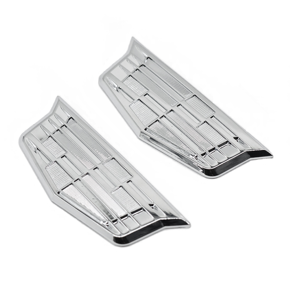 2PCS Escalade CTS STS DTS SRX XTS Metal Fender Marker Door Emblem Chrome Cadillac 84552887