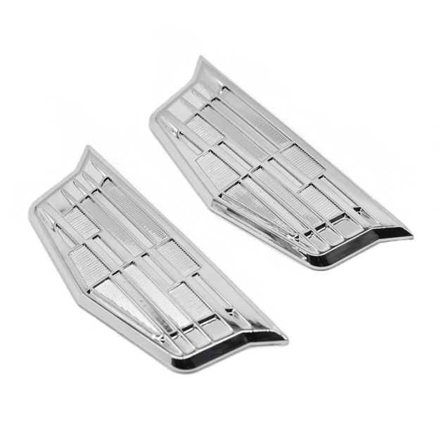 2PCS Escalade CTS STS DTS SRX XTS Metal Fender Marker Door Emblem Chrome Cadillac 84552887