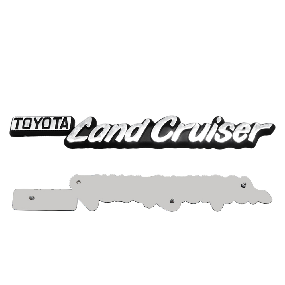 2pcs 1975-1980 Land Cruiser/Land Cruiser Van Front Fender Emblem Chrome Black Toyota