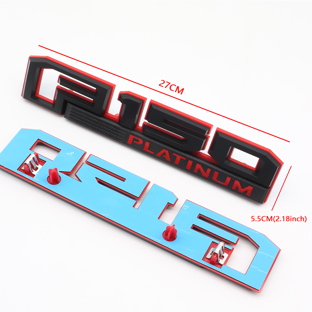 2pcs 2015-2020 For F150 Platinum Metal Side Fender Right Left Badge Nameplates Red Black Ford FL3Z-16720-C