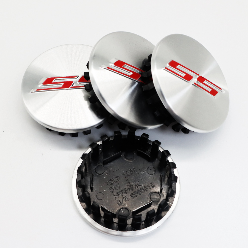 4PCS 2016-2020 Camaro SS Plastic 68mm Wheel Center Hub Cap Chrome Red Chevrolet 19357158 9595010