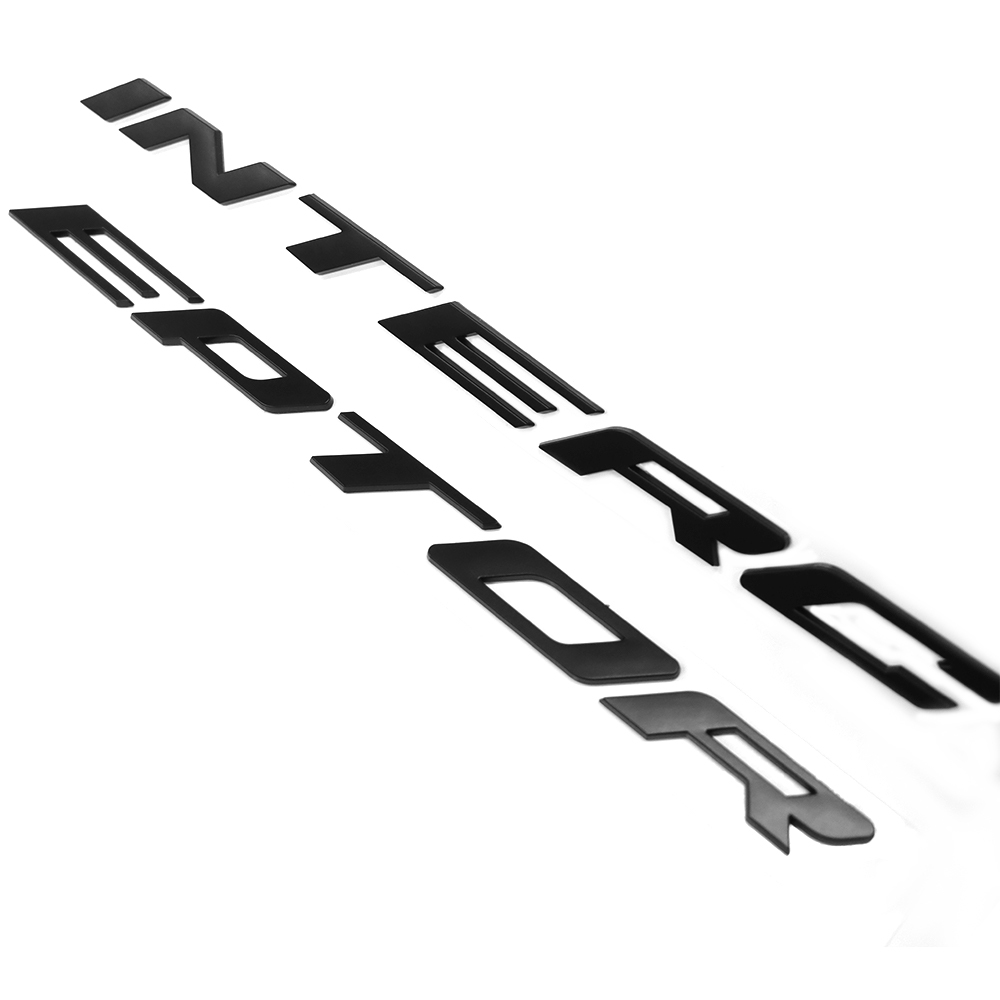 2014-2019 Explorer Interceptor Front Hood Letters ABS Matte Black Ford 3D Raised Stickers Decals