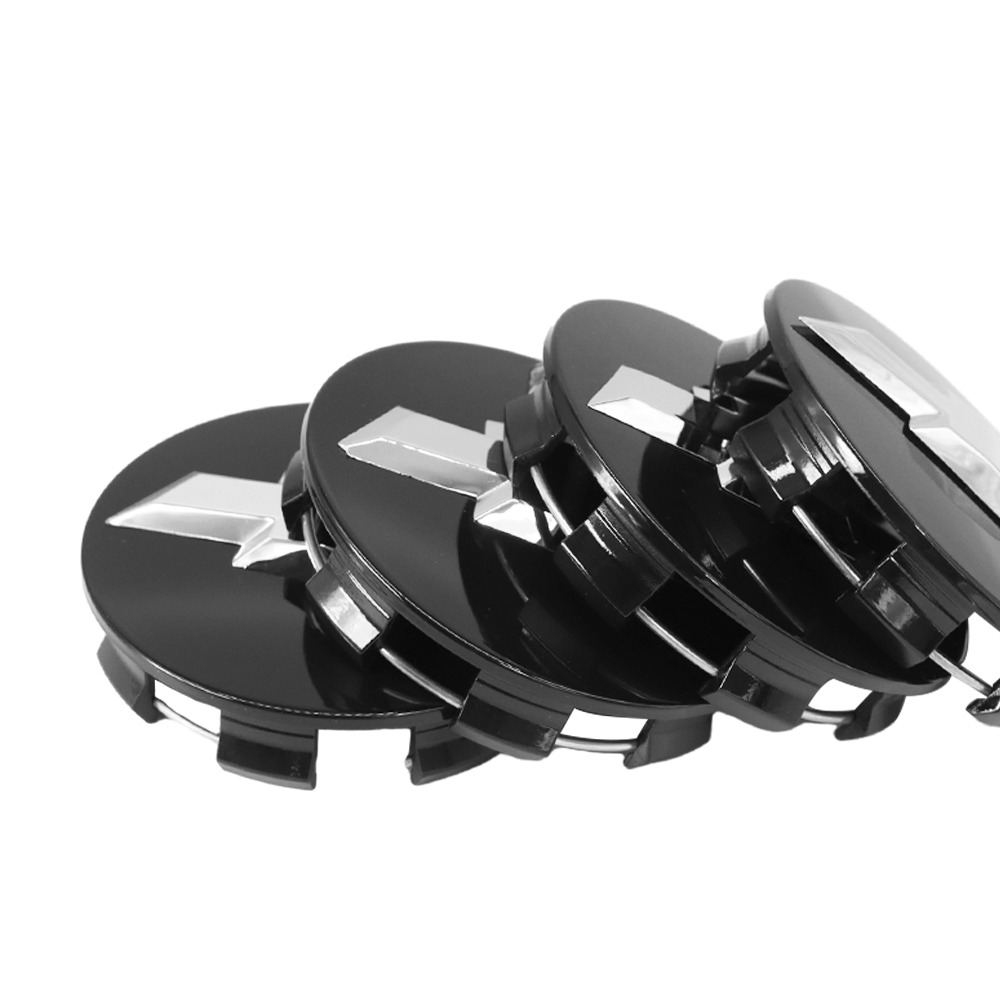 4Pcs 2014-2021 Silverado Suburban Tahoe Plastic Wheel Center Caps Gloss Black Chevrolet