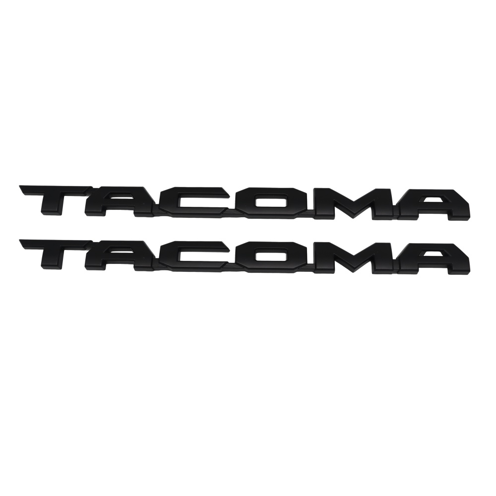 1 Set 2016-2023 Tacoma Left Right Door Tailgate Emblems Logo Gloss Silver Badges Toyota