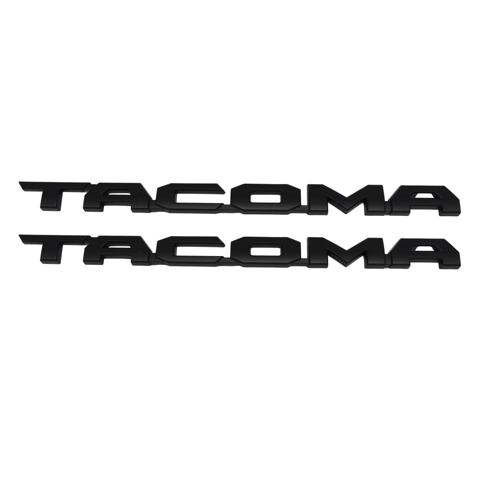 1 Set 2016-2023 Tacoma Left Right Door Tailgate Emblems Logo Gloss Silver Badges Toyota