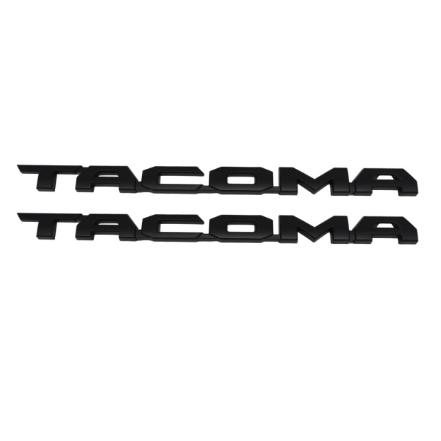 1 Set 2016-2023 Tacoma Left Right Door Tailgate Emblems Logo Gloss Silver Badges Toyota