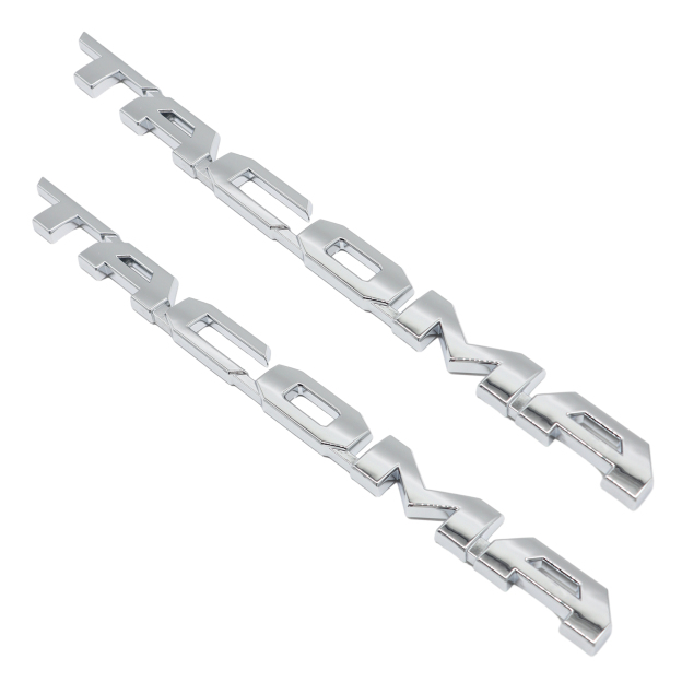 1 Set 2016-2023 Tacoma Left Right Door Tailgate Emblems Logo Gloss Silver Badges Toyota