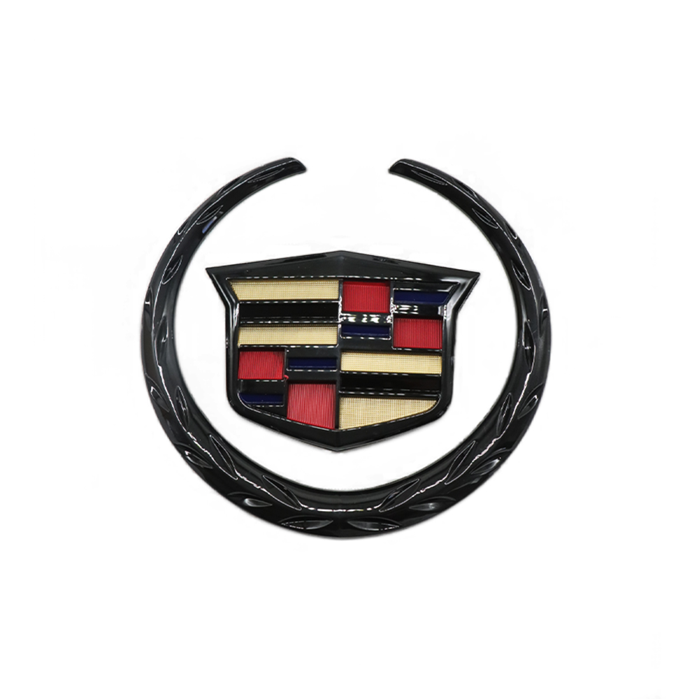 1Pc Escalade SRX CTS CT6 ATS DTS Plastic Front Grille Emblem Colored Black Cadillac