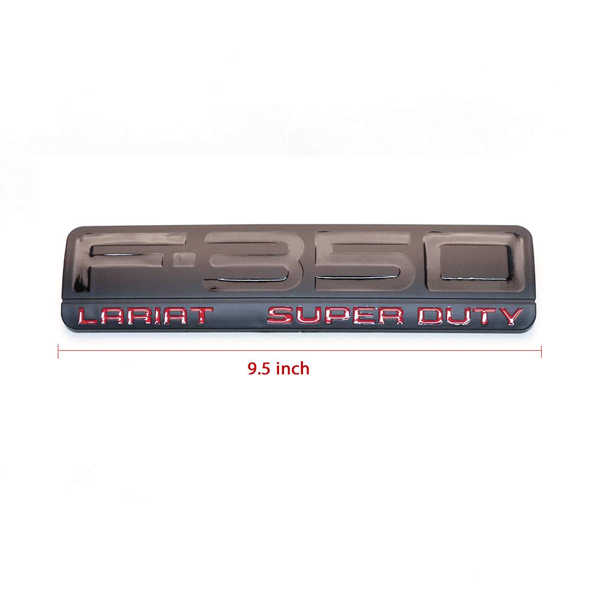 2Pcs 2005-2007 F-350 Lariat Super Duty Fender Badge ABS Black Red Ford 3D Sticker Decal Nameplate