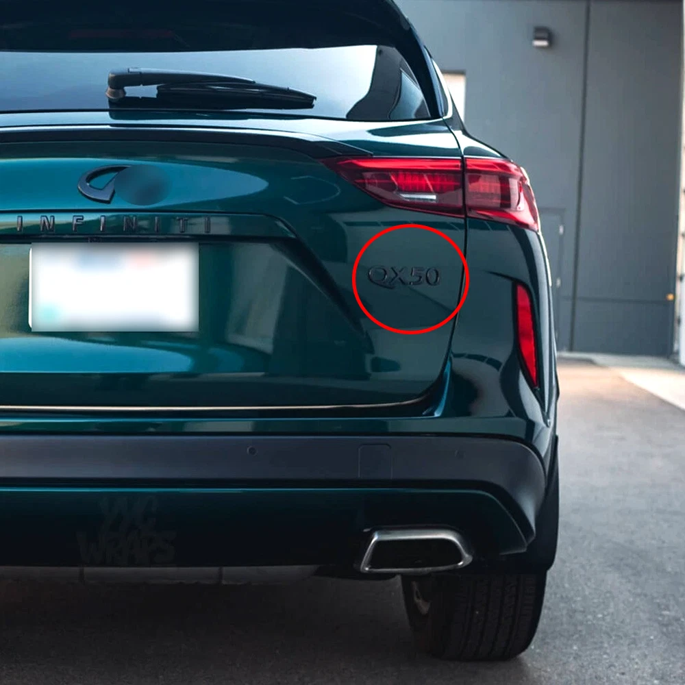 For 2014-2023 Infiniti QX50 ABS Rear Liftgate Letter Nameplate Gloss Black Infiniti 84890-3WW0A