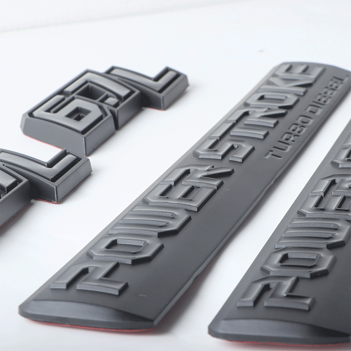 2017-2026 F-250 F-350 F-450 F-550 Super Duty Fender Badge ABS Black Ford Self-Adhesive Decal Nameplate