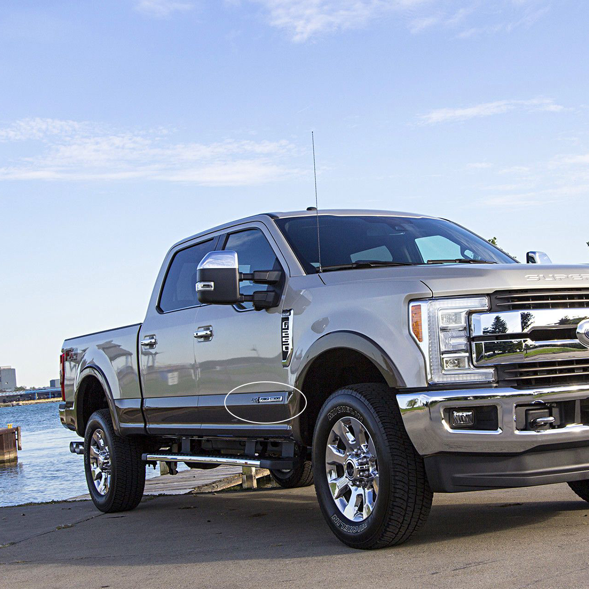2017-2026 F-250 F-350 F-450 F-550 Super Duty Fender Badge ABS Black Red Ford Self-Adhesive Decal Nameplate