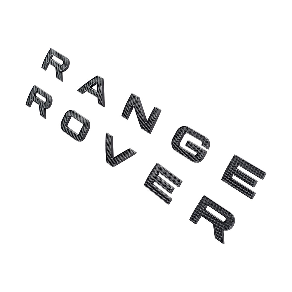 1pc Range Rover Plastic Front Hood / Rear Tailgate Letters Glossy Black Land Rover 
