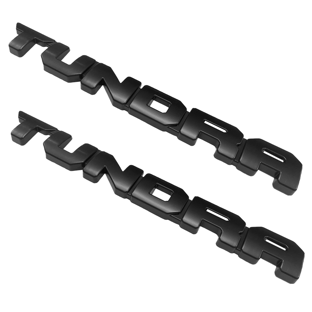 2PCS 2014-2021 TUNDRA ABS Blackout 3D Overlay Side Door Letter Matte Black Toyota PT948-34181-02