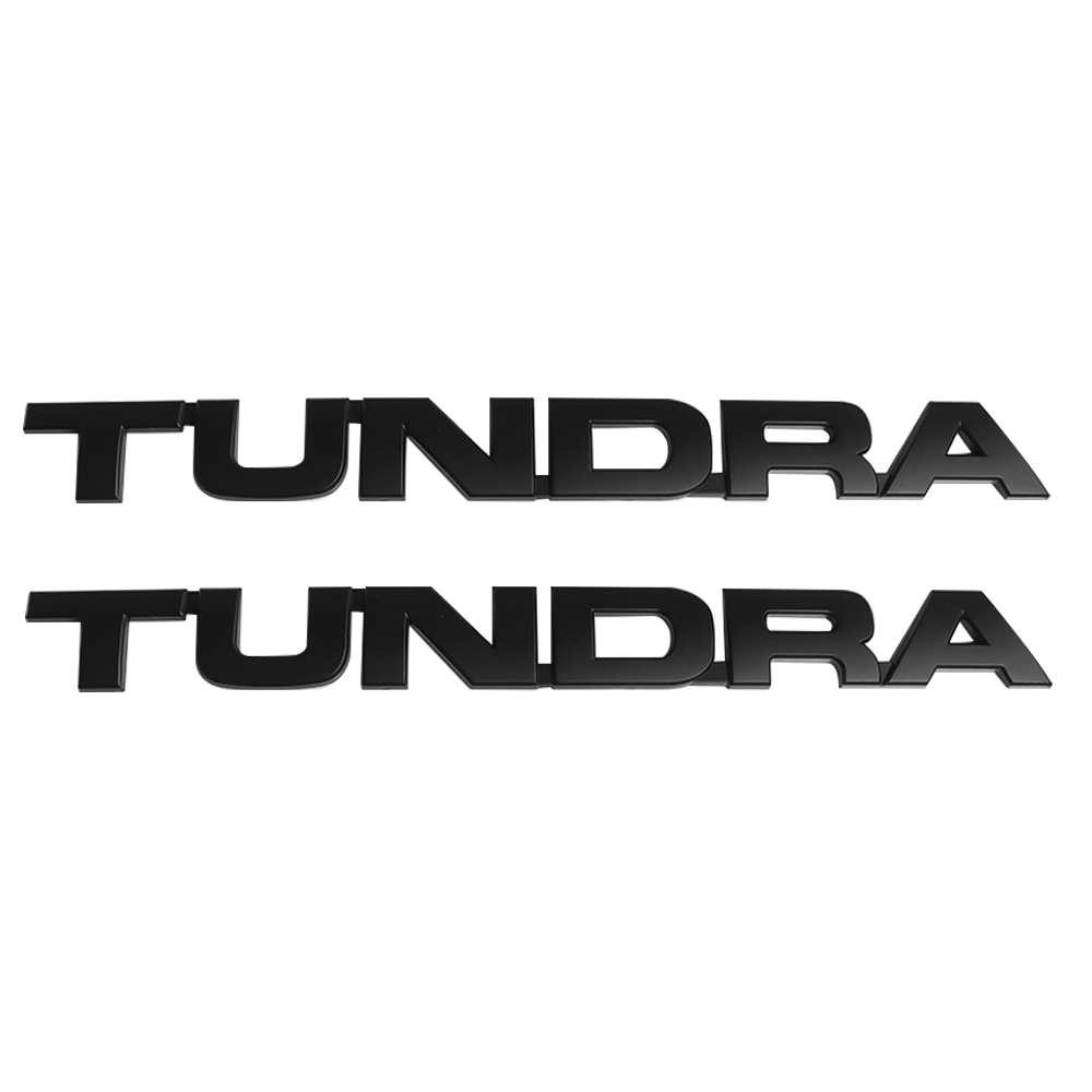 2PCS 2007-2013 TUNDRA ABS 3D Side Door Nameplate Letter Matte Black Toyota 75471-0C050
