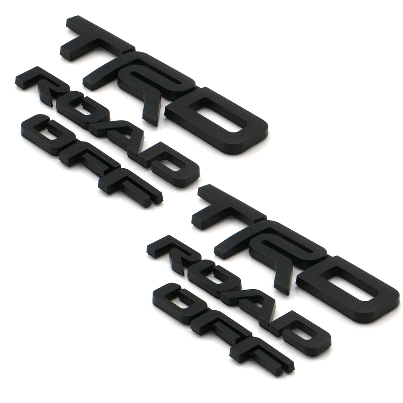 2PCS 4RUNNER ABS Off Road Letter Left & Right Side Quarter Matte Black Toyota PT413-0C230-02