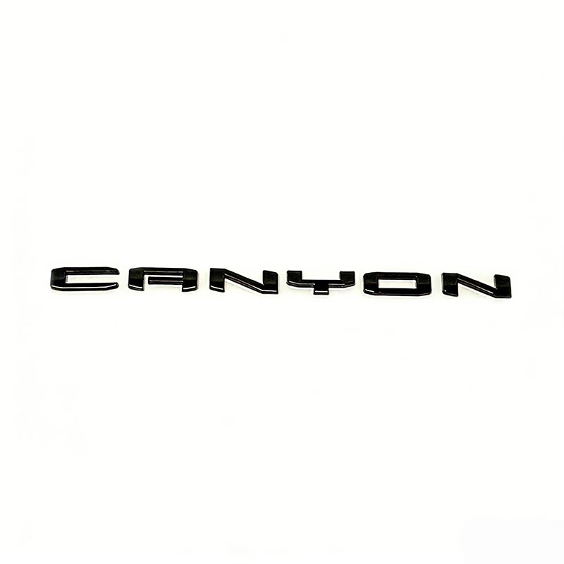 1Pc 2023-2024 Canyon ABS Plastic Middle Liftgate Letters Gloss Black CMC