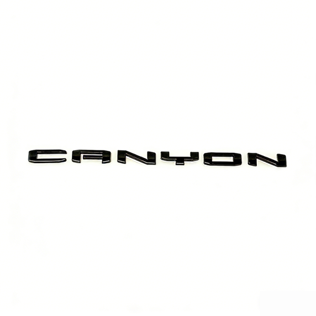 1Pc 2023-2024 Canyon ABS Plastic Middle Liftgate Letters Gloss Black CMC