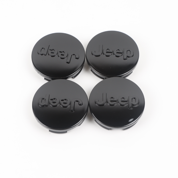 4Pcs 2012-2015 Grand Cherokee Wrangler Compass ABS Plastic Wheel Center Caps Gloss Black Jeep 1LB77DD5AB