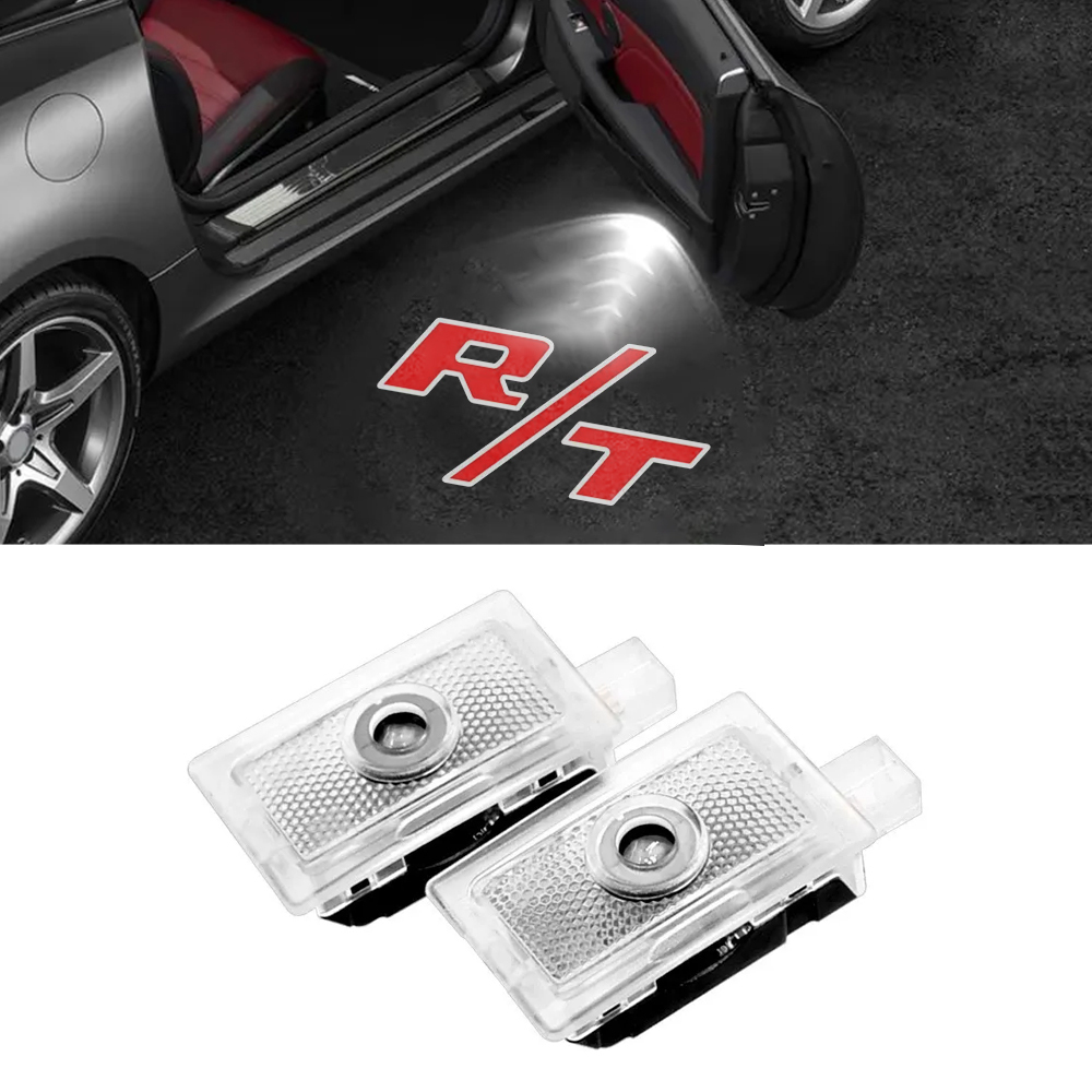 2pcs For 2006-2023 Charger R/T HD Car LED Door Courtesy Puddle projector Light Red Dodge 