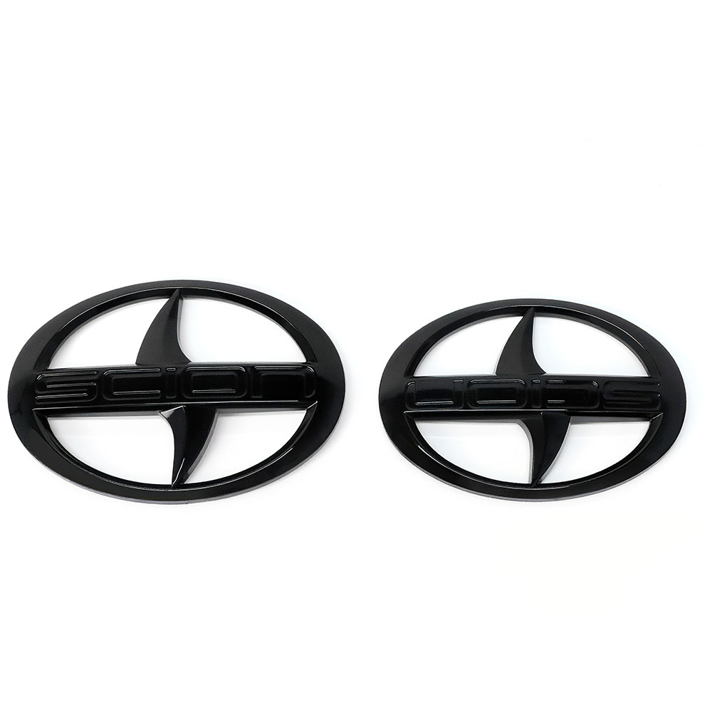 2pcs 2012-2016 FRS FR-S Front & Rear Badge Nameplate Emblem Gloss Black Toyota