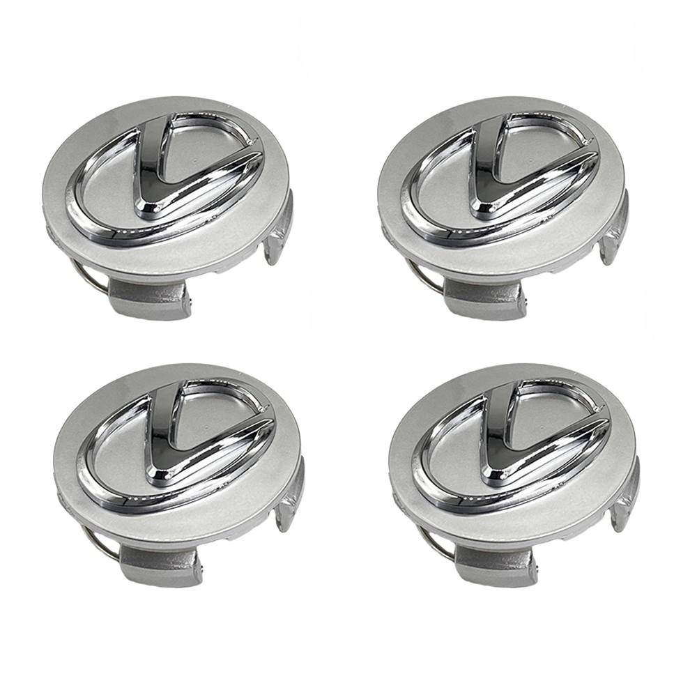 4PCS IS GS LS RX NX ES ABS Wheel Center Hub Caps 62mm 2.5'' Gloss Silver Lexus 42603-50370