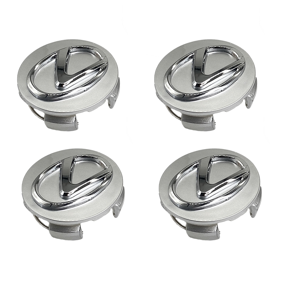 4PCS IS GS LS RX NX ES ABS Wheel Center Hub Caps 62mm 2.5'' Gloss Silver Lexus 42603-50370