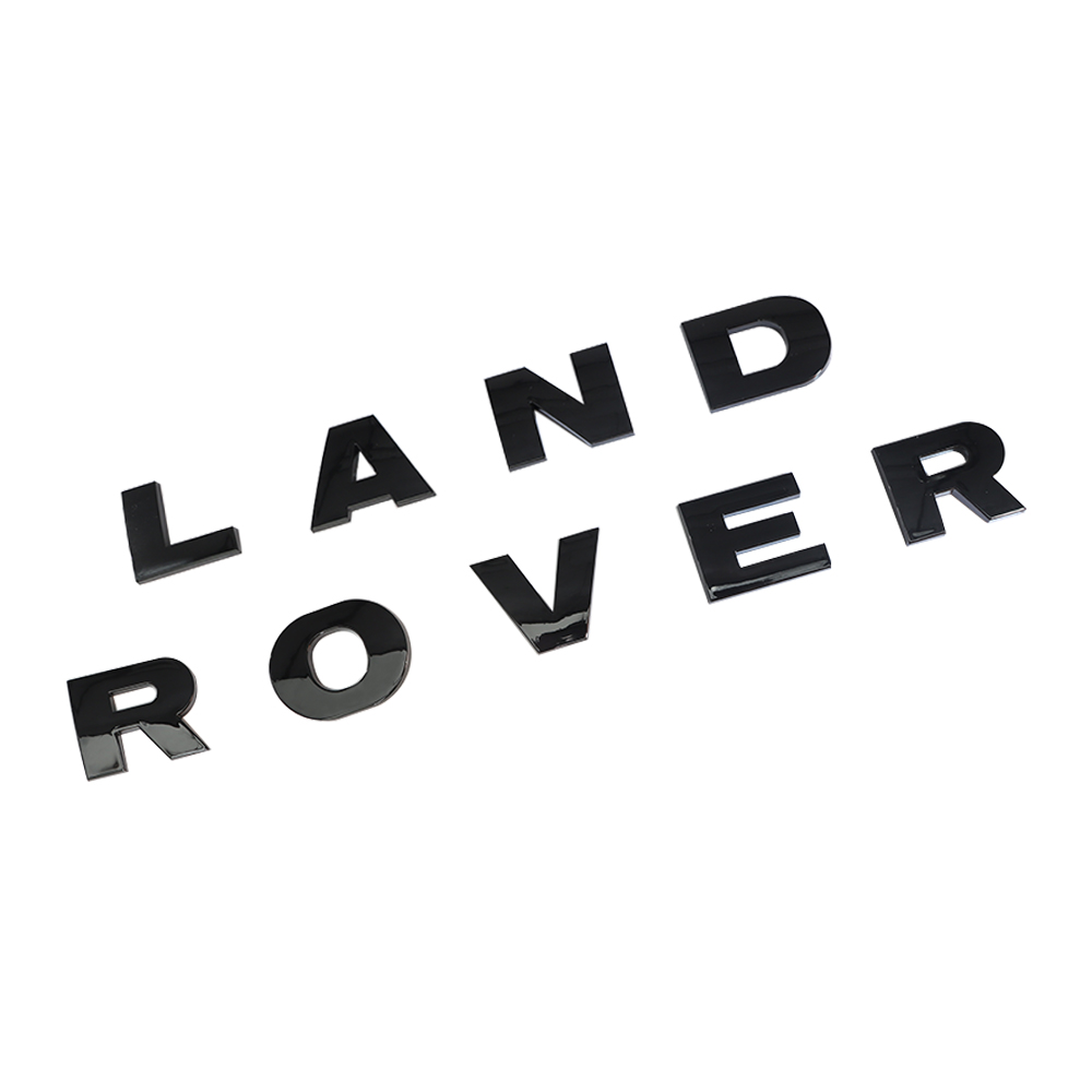 1pc 1989-2004 Land Rover Plastic Front Hood Letters Sticker Glossy Black Land Rover 