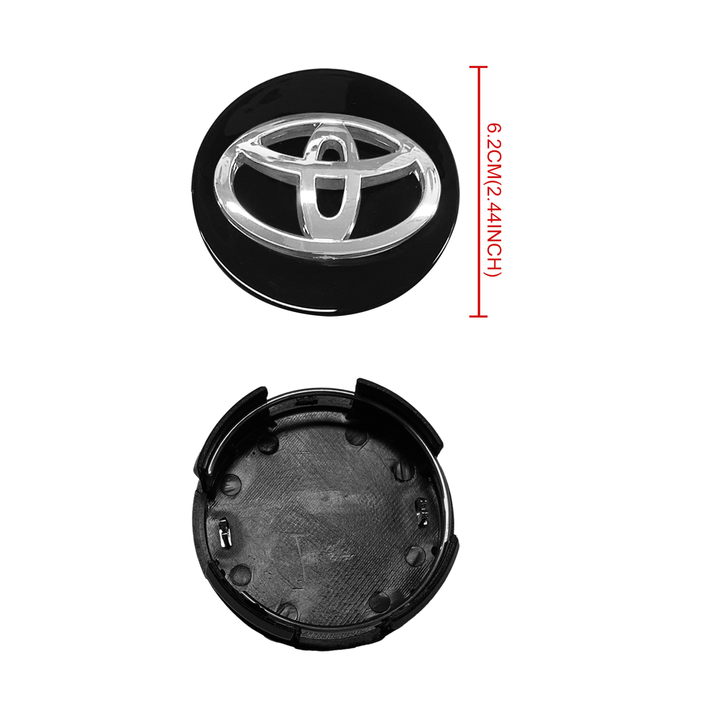 4pcs 2011-2020 Camry Plastic Wheel Center Hub Caps 62mm Black Chrome Toyota 42603-08020