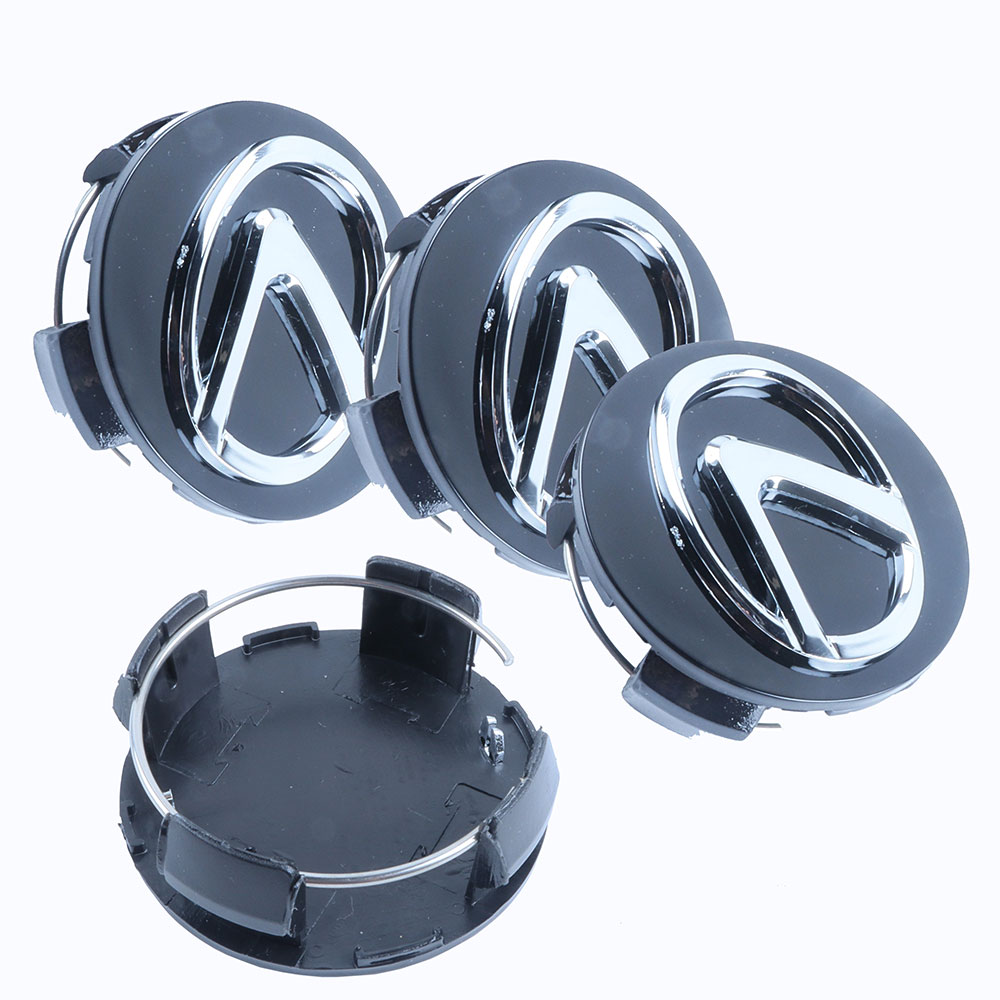 4pcs 2006–2015 IS250 Plastic Wheel Center Hub Caps 62mm Black Chrome Toyota 42603-50300