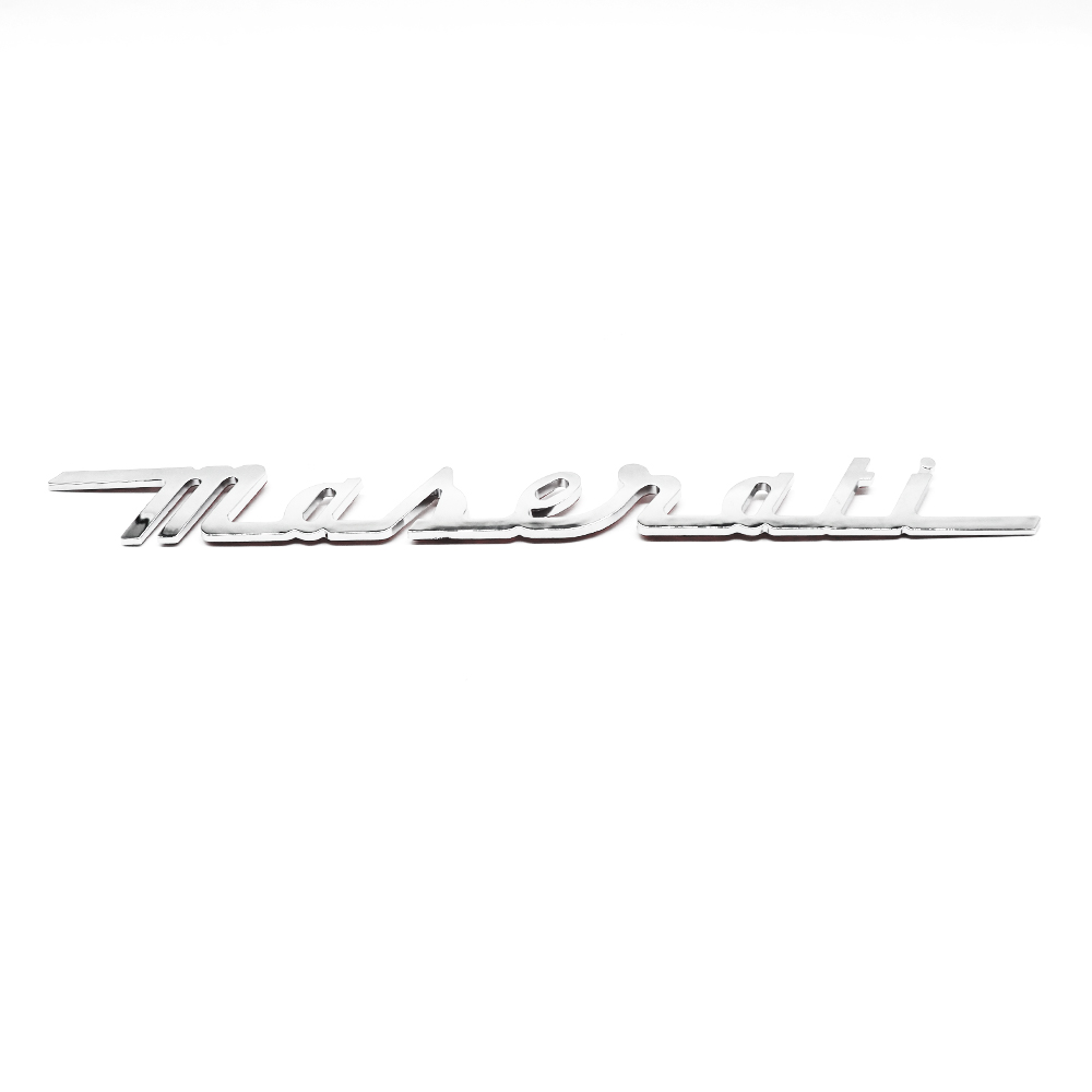 2015-2015 Maserati Chrome Letter Logo Gloss Silver 673001404