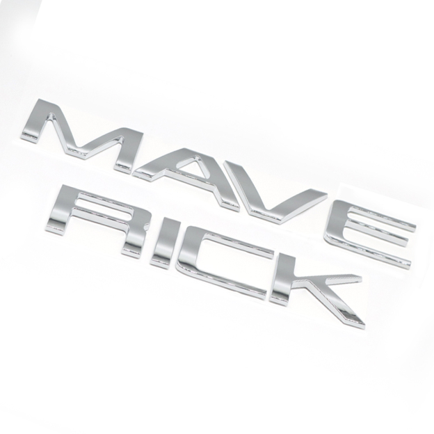 Ford MAVERICK 2022-2023 Letters Rear Tailgate Emblems Nameplate 3D Decal Sticker Gloss Chrome