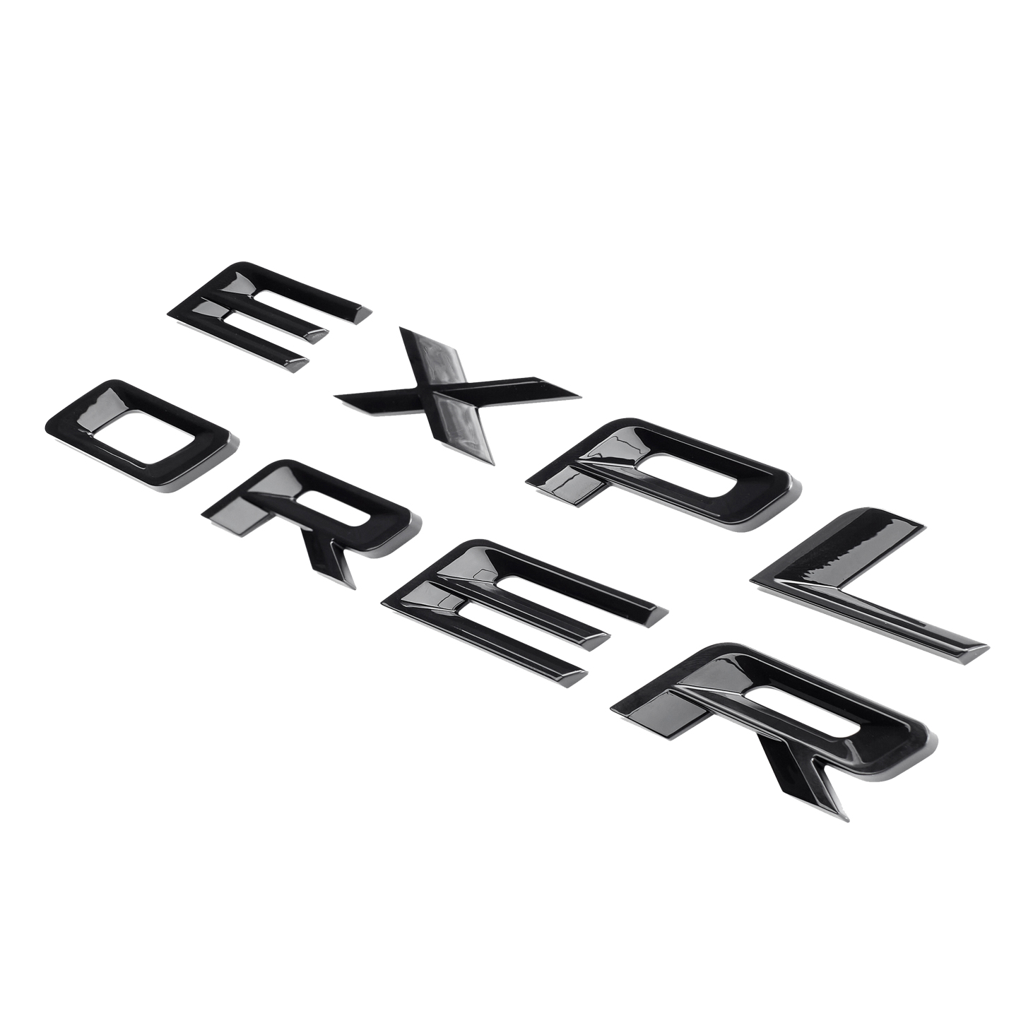  Ford Explorer 2019-2022 Front Hood or Rear Tailgate Letters Emblem Badge 3D Sticker Decal Gloss Black 