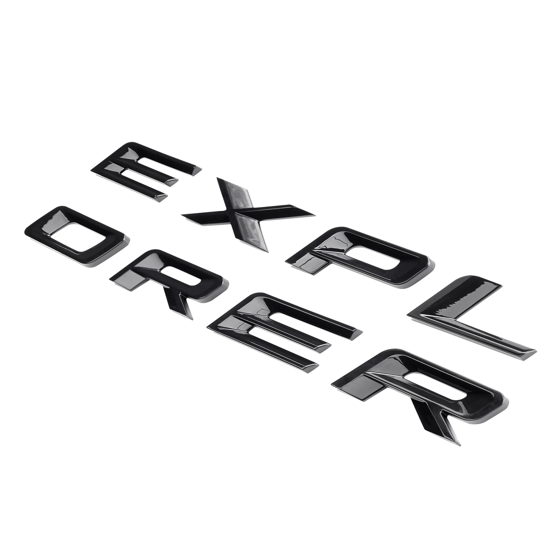  Ford Explorer 2019-2022 Front Hood or Rear Tailgate Letters Emblem Badge 3D Sticker Decal Gloss Black 