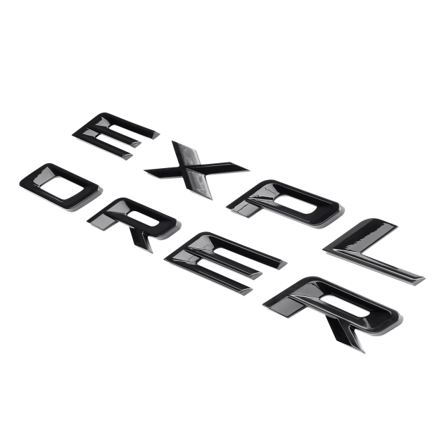  Ford Explorer 2019-2022 Front Hood or Rear Tailgate Letters Emblem Badge 3D Sticker Decal Gloss Black 