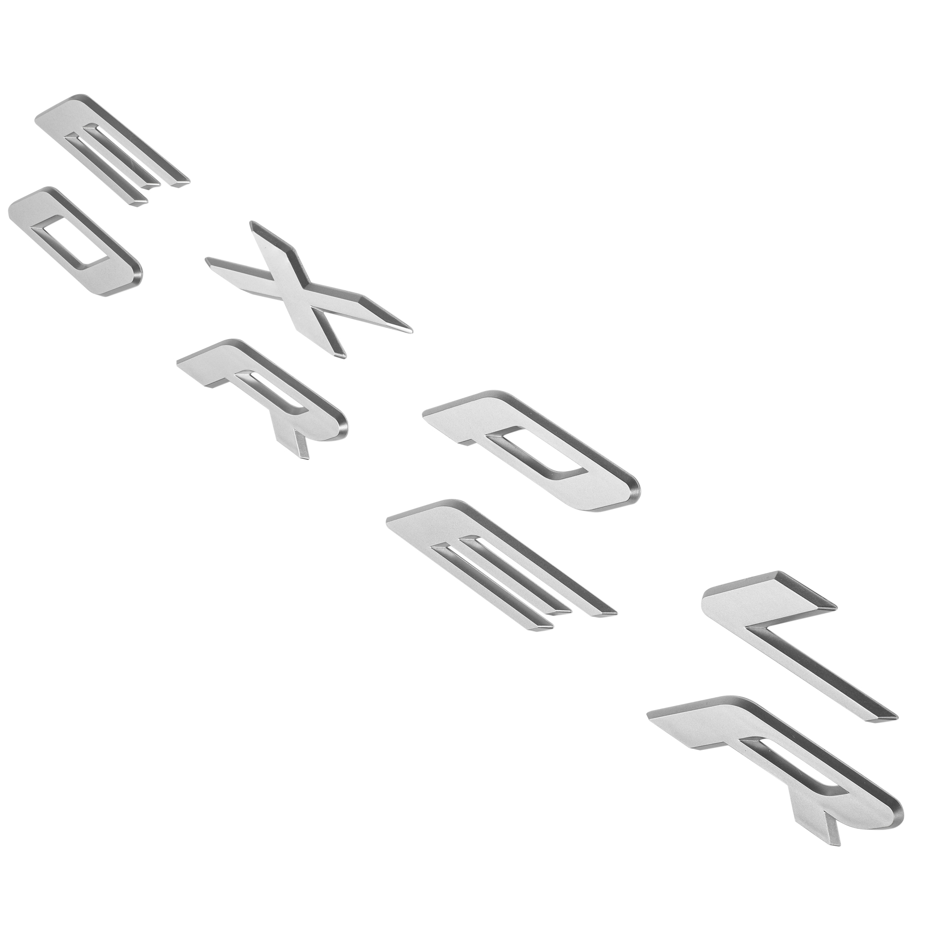 Ford Explorer 2011-2024 Front Hood Letters Emblems Badges 3D Raised Stickers Decals Matte Silver