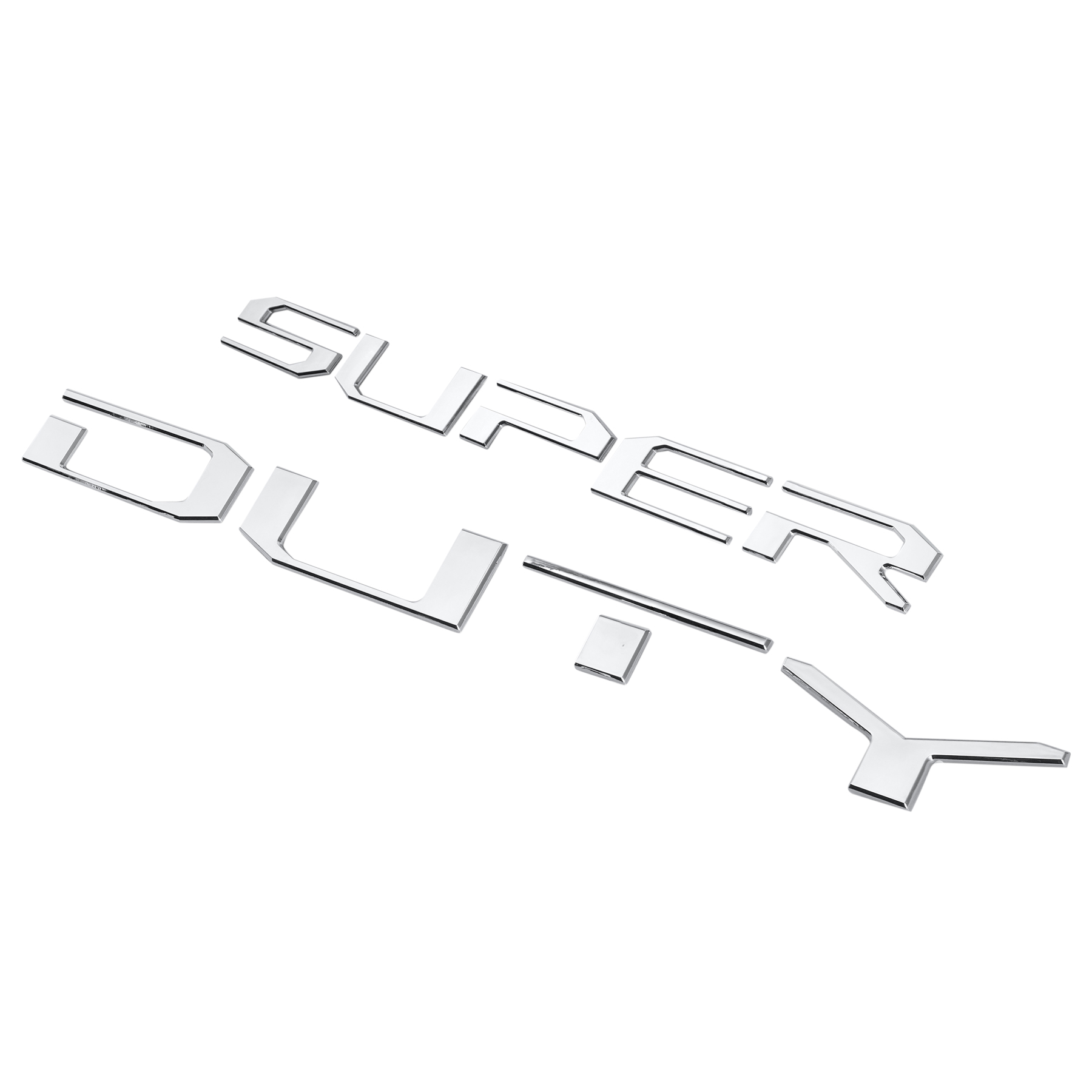 Ford F-250 F-350 Super duty 2017-2022 Front Hood Inserts Letters EmbLems Badges 3D Raised Stickers Decals Chrome Silver