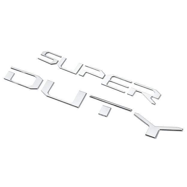 Ford F-250 F-350 Super duty 2017-2022 Front Hood Inserts Letters EmbLems Badges 3D Raised Stickers Decals Chrome Silver