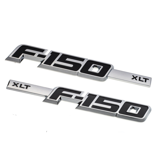 Ford F-150 XLT 2009-2014 Drivers Side Fender emblems Badges Door Letters 3D Raised Sticker Decal Nameplate 2PCS SET