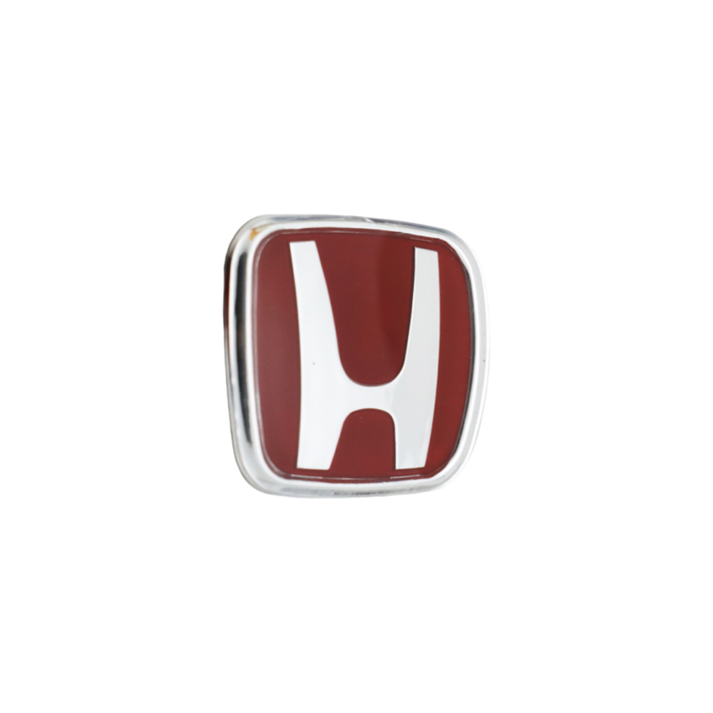 1Set 2002-2005 Accord Civic Plastic H Steering Wheel Adhesive Badge Red  Honda 