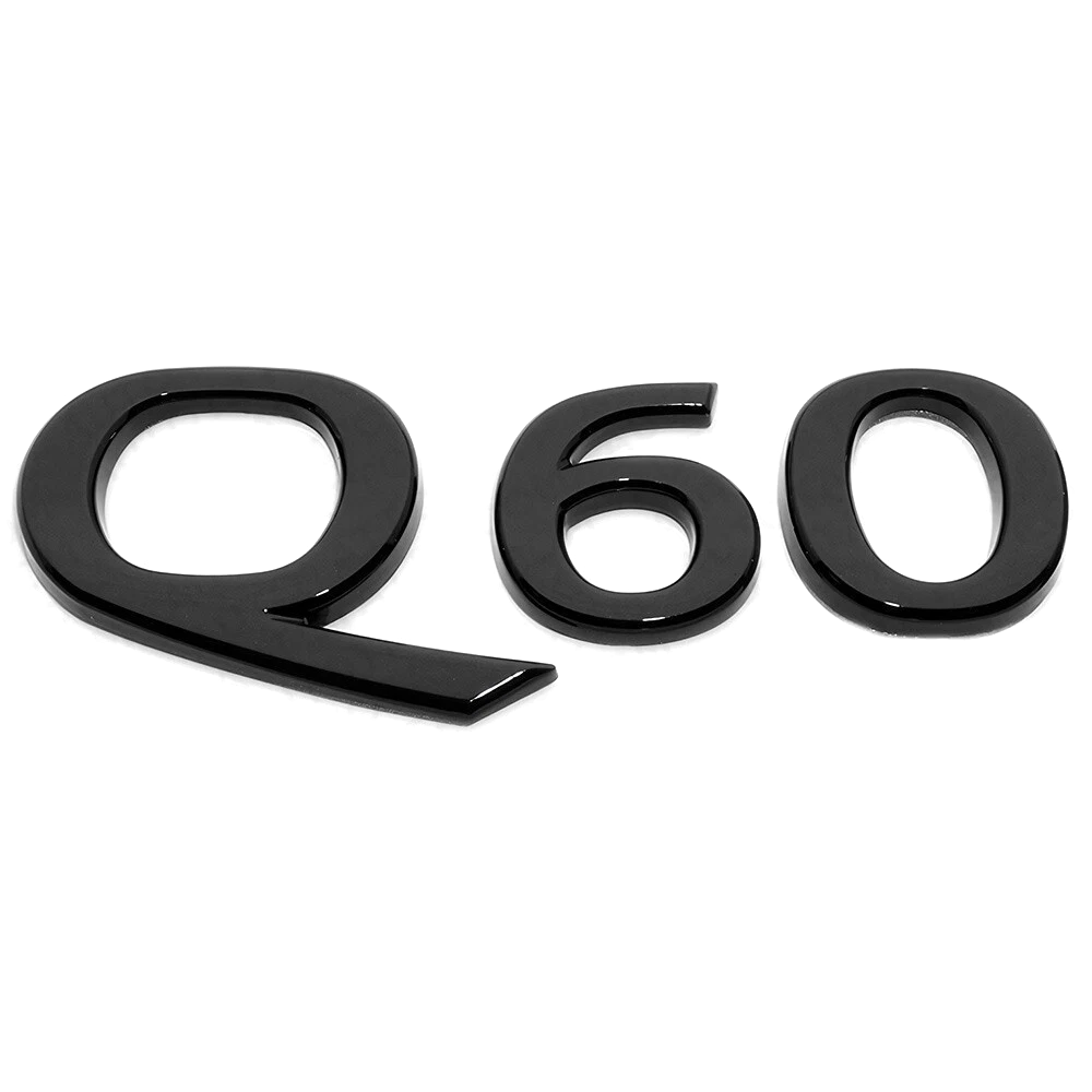For 2014-2024 Infiniti Q60 ABS Rear Liftgate Letter Nameplate Gloss Black Infiniti 84894-5CH0A